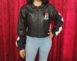 Disney Minnie Mouse Black White Leather Jacket