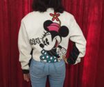 Disney Minnie Mouse Black White Leather Jacket