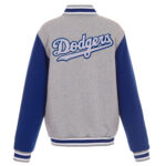 Gray Royal Blue MLB Los Angeles Dodgers Wool Jacket