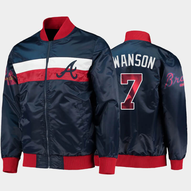 MLB Atlanta Braves Dansby Swanson Satin Jacket - Maker of Jacket
