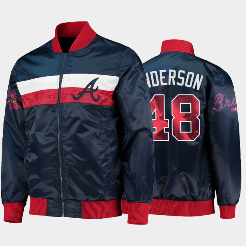 MLB Atlanta Braves Ian Anderson Satin Jacket MLB Atlanta Braves Ian Anderson Satin Jacket