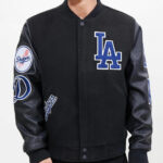 MLB Black Los Angeles Dodgers Varsity Jacket