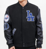 MLB Black Los Angeles Dodgers Varsity Jacket