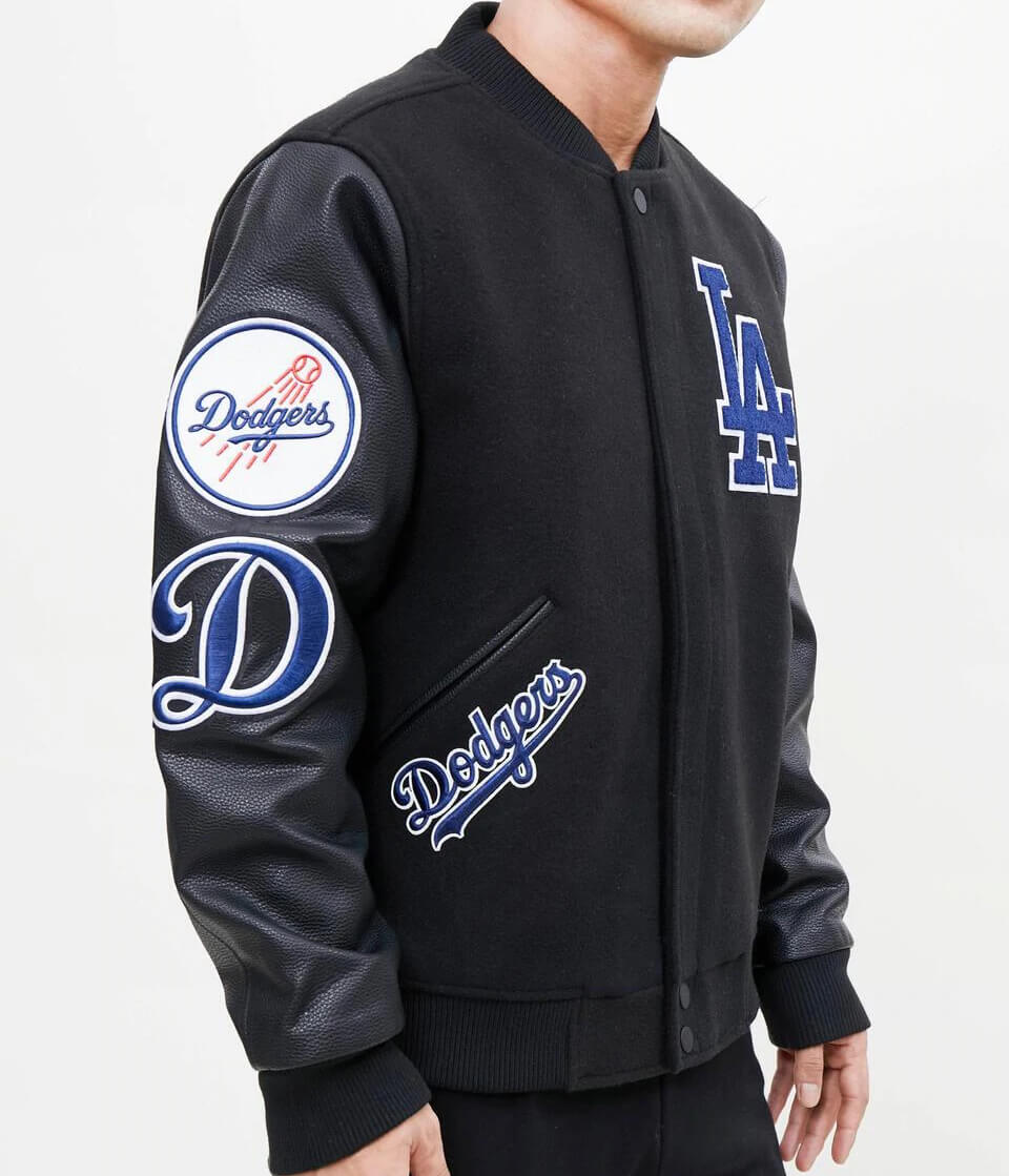 MLB Black Los Angeles Dodgers Varsity Jacket - Maker of Jacket