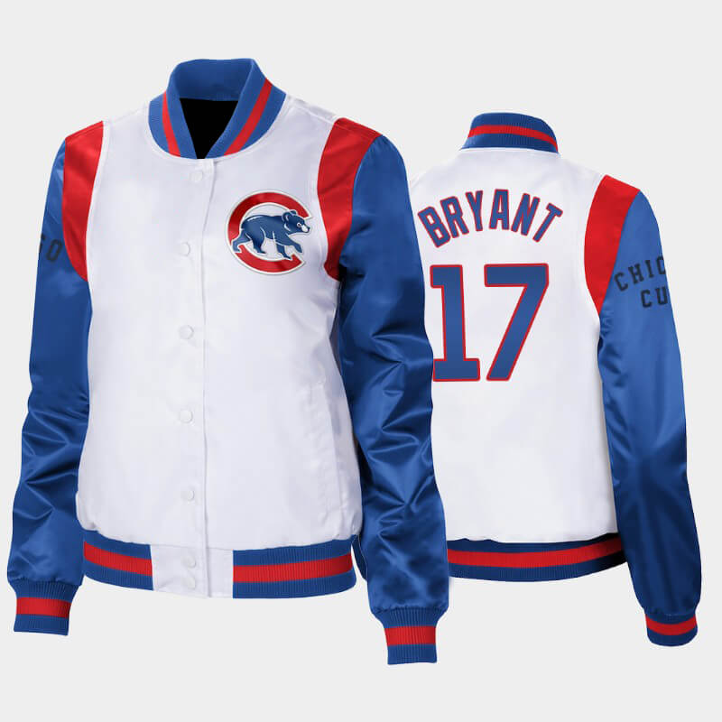 MLB Chicago Cubs Kris Bryant Satin Jacket MLB Chicago Cubs Kris Bryant Satin Jacket