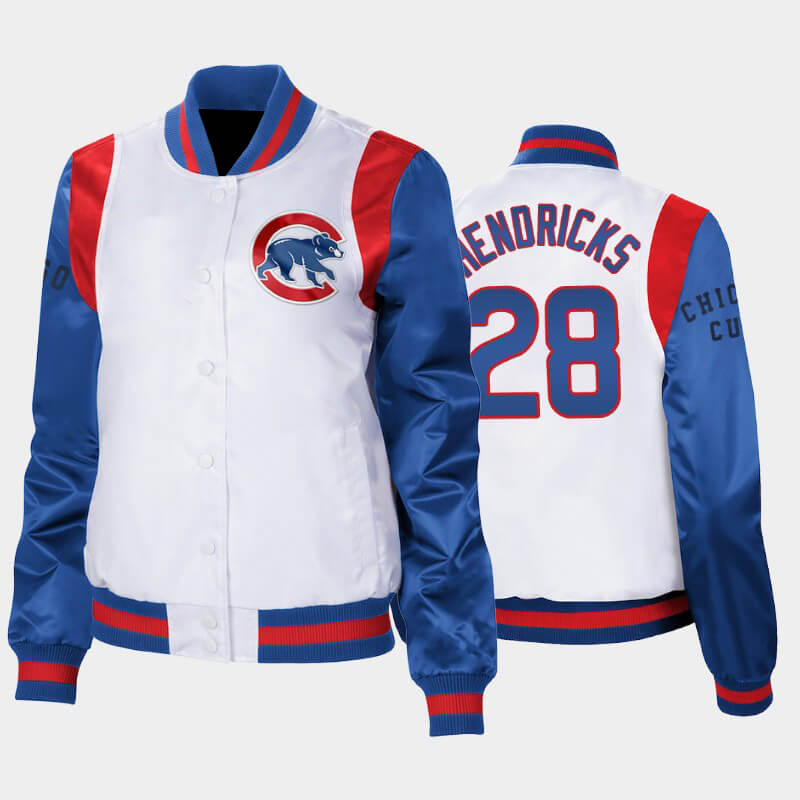 MLB Chicago Cubs Kyle Hendricks Satin Jacket MLB Chicago Cubs Kyle Hendricks Satin Jacket