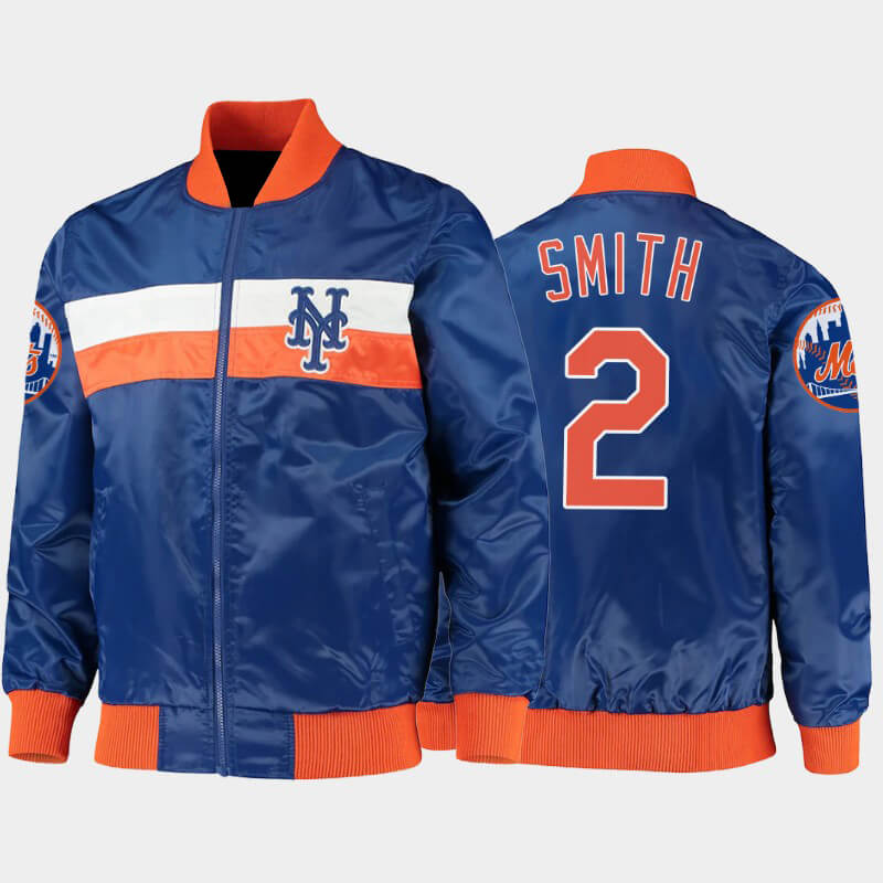 MLB New York Mets Dominic Smith Satin Jacket MLB New York Mets Dominic Smith Satin Jacket