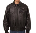 MLB Oakland Athletics Black Leather Jacket