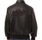 MLB Oakland Athletics Black Leather Jacket