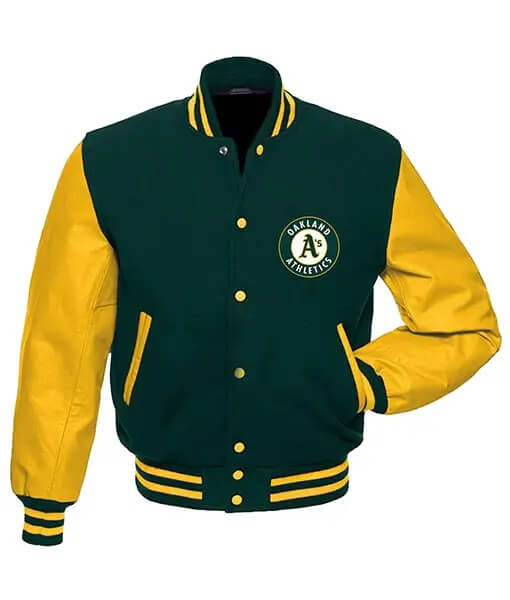 Maker of Jacket Sports Leagues Jackets MLB Oakland Athletics Letterman Varsity