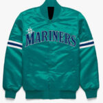 MLB Team Miami Marlins Green Satin Jacket