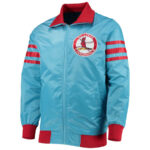 MLB Team St. Louis Cardinals Light Blue Satin Jacket