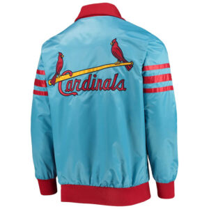 MLB Team St. Louis Cardinals Light Blue Satin Jacket