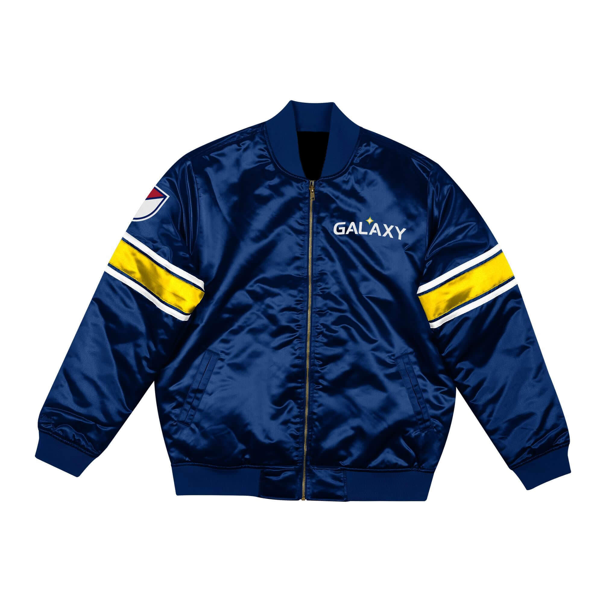 MLS LA Galaxy Tricolor Satin Jacket (1) MLS LA Galaxy Tricolor Satin Jacket