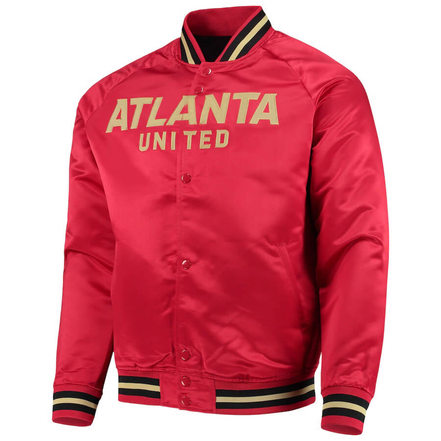 MLS Team Atlanta United FC Red Satin Jacket (1) MLS Team Atlanta United FC Red Satin Jacket