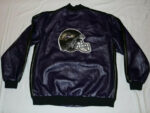 NFL Baltimore Ravens Purple And Black Leather Jacket