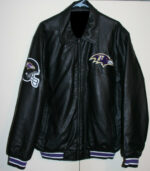 NFL Black Baltimore Ravens Leather Jacket