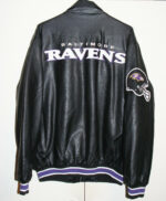 NFL Black Baltimore Ravens Leather Jacket