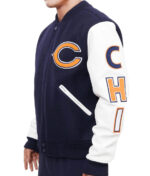NFL Chicago Bears Navy And White Varsity Jacket