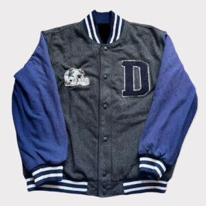 NFL Dallas Cowboys Gray And Blue Wool Jacket