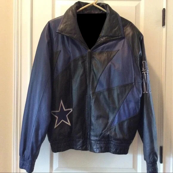 NFL Dallas Cowboys Leather Bomber Jacket (1) NFL Dallas Cowboys Leather Bomber Jacket