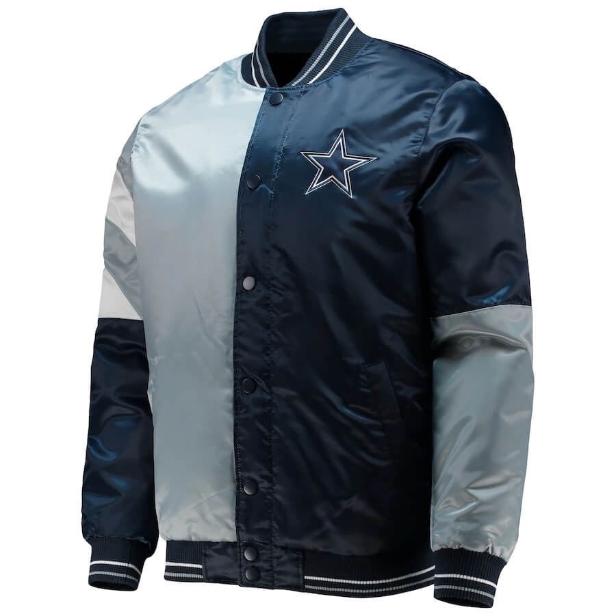 NFL Dallas Cowboys Multicolor Satin Jacket (1) NFL Dallas Cowboys Multicolor Satin Jacket