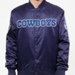 NFL Team Blue Dallas Cowboys Satin Jacket