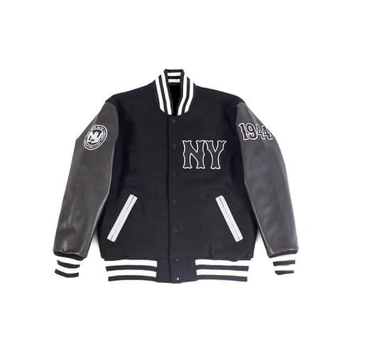NLBM Team New York Black Yankees Varsity Jacket (1) NLBM Team New York Black Yankees Varsity Jacket
