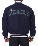 Navy Seattle Mariners MLB Jeff Hamilton Wool Jacket