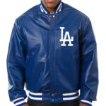 Royal Blue MLB Los Angeles Dodgers Leather Jacket