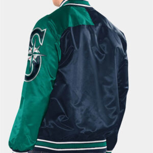 Seattle Mariners Dugout Navy Satin Jacket