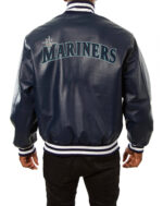 Seattle Mariners Navy MLB Leather Jacket