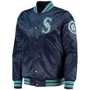 Seattle Mariners The Diamond Full Snap Satin Jacket