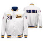 Todd Gurley NFL Los Angeles Rams White Satin Jacket