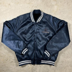 Vintage NFL Team Dallas Cowboys Navy Satin Jacket