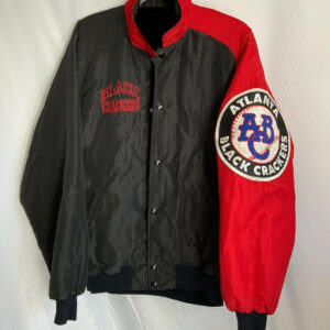Vintage NLBM Team Atlanta Black Crackers Satin Jacket