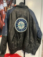 Vintage Pro Player Seattle Mariners Leather Jacket