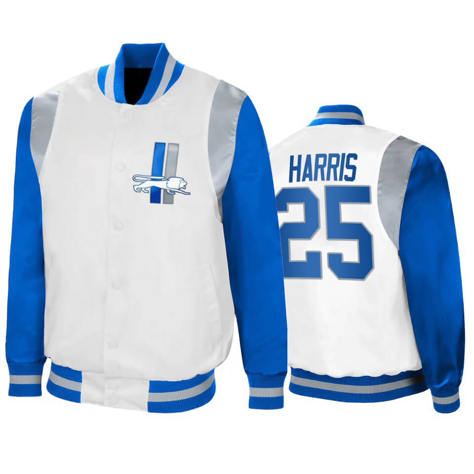 Will Harris NFL Detroit Lions Satin Jacket (1) Will Harris NFL Detroit Lions Satin Jacket