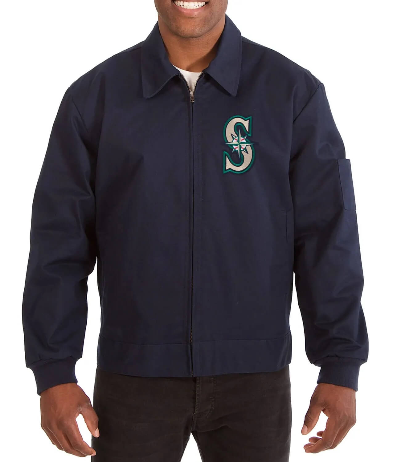 Workwear Seattle Mariners Blue Cotton Jacket Workwear Seattle Mariners Blue Cotton Jacket