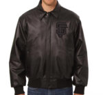 Black MLB Team San Francisco Giants Leather Jacket