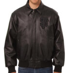 Black MLB Team San Francisco Giants Leather Jacket