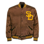 Brown San Diego Padres MLB Satin Jacket