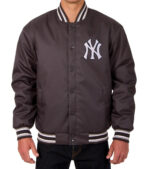 Charcoal New York Yankees MLB Polyester Jacket