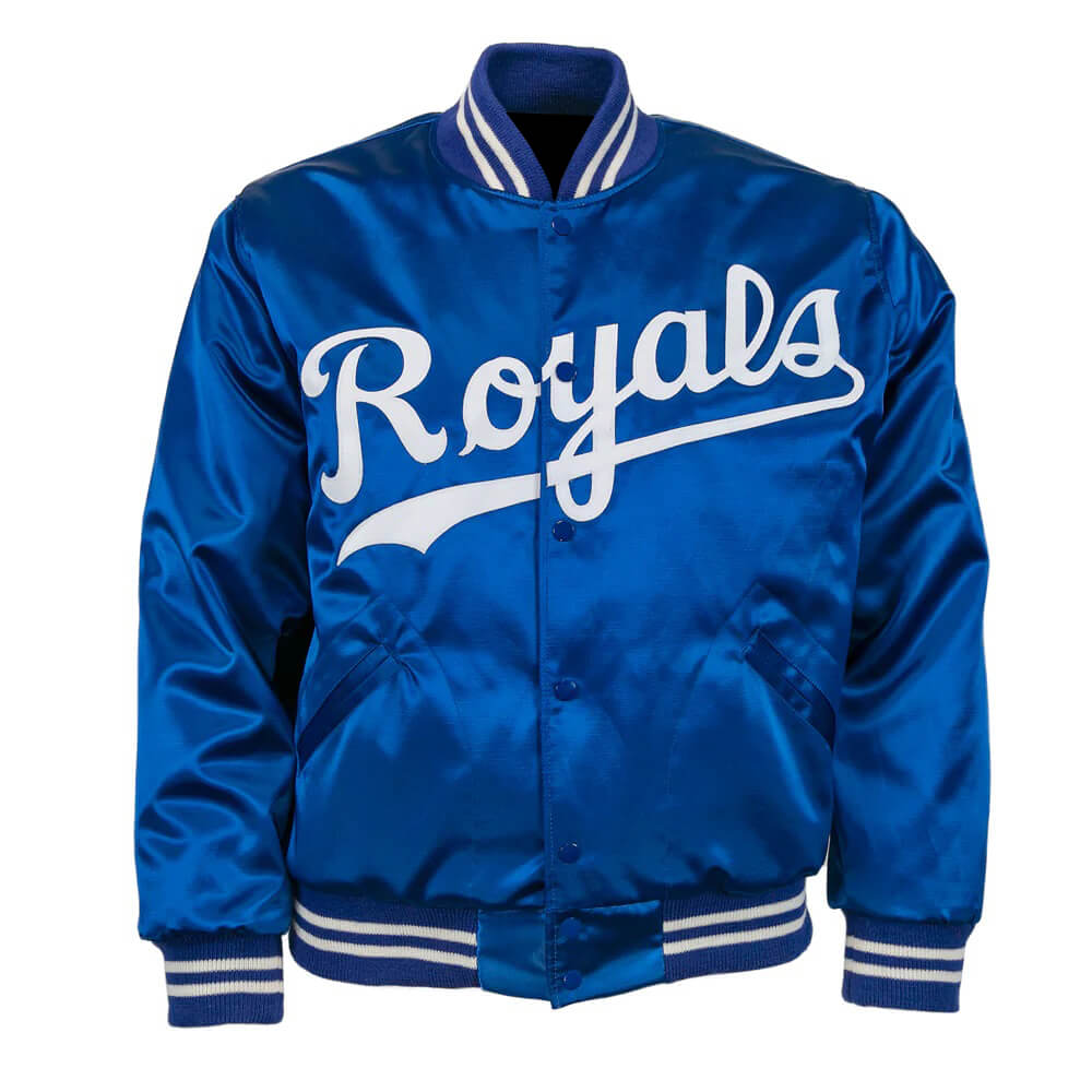 Kansas City Royals Royal Blue Satin Jacket (1) Kansas City Royals Royal Blue Satin Jacket