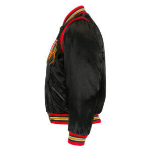 MLB Atlanta Braves Black Satin Jacket