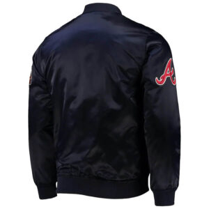 MLB Atlanta Braves Navy Blue Satin Jacket