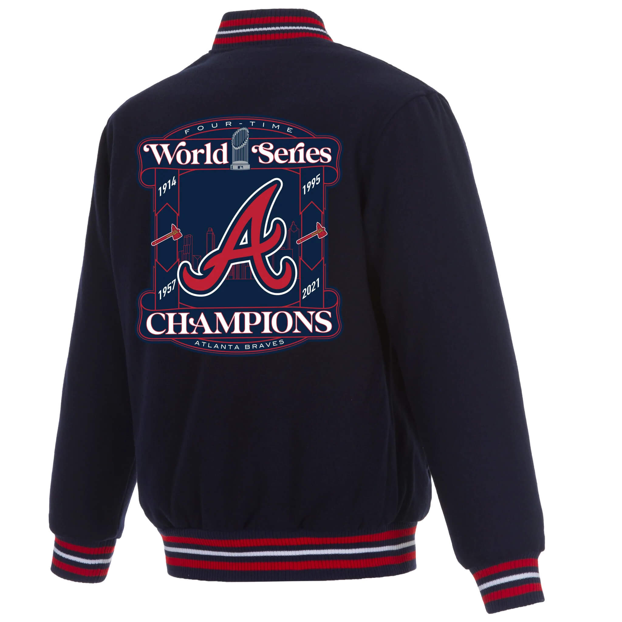 MLB Atlanta Braves World Series Champions Wool Jacket - Maker of Jacket
