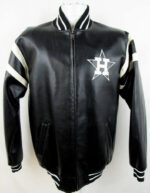 MLB Black And White Houston Astros Leather Jacket