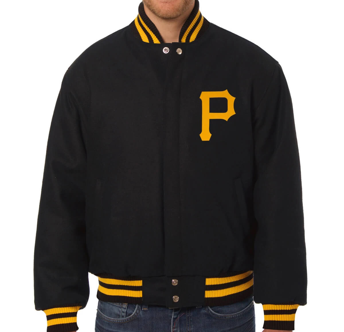 MLB Black Pittsburgh Pirates Wool Jacket (1) MLB Black Pittsburgh Pirates Wool Jacket