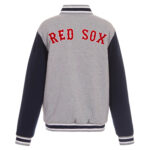 MLB Boston Red Sox Gray And Navy Wool Jacket